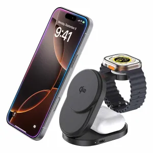 Bewcqi23In1F Qi2 3-In-1 Foldable Wireless Charging Stand 15W Magsafe-Compatible Black Shop Smart Save Best Price Online