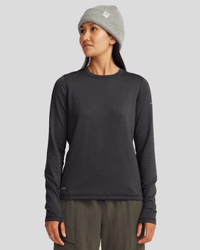 Special Offer Inside Women'S Seeker Fleece Long Sleeve Top - Black Stingray
