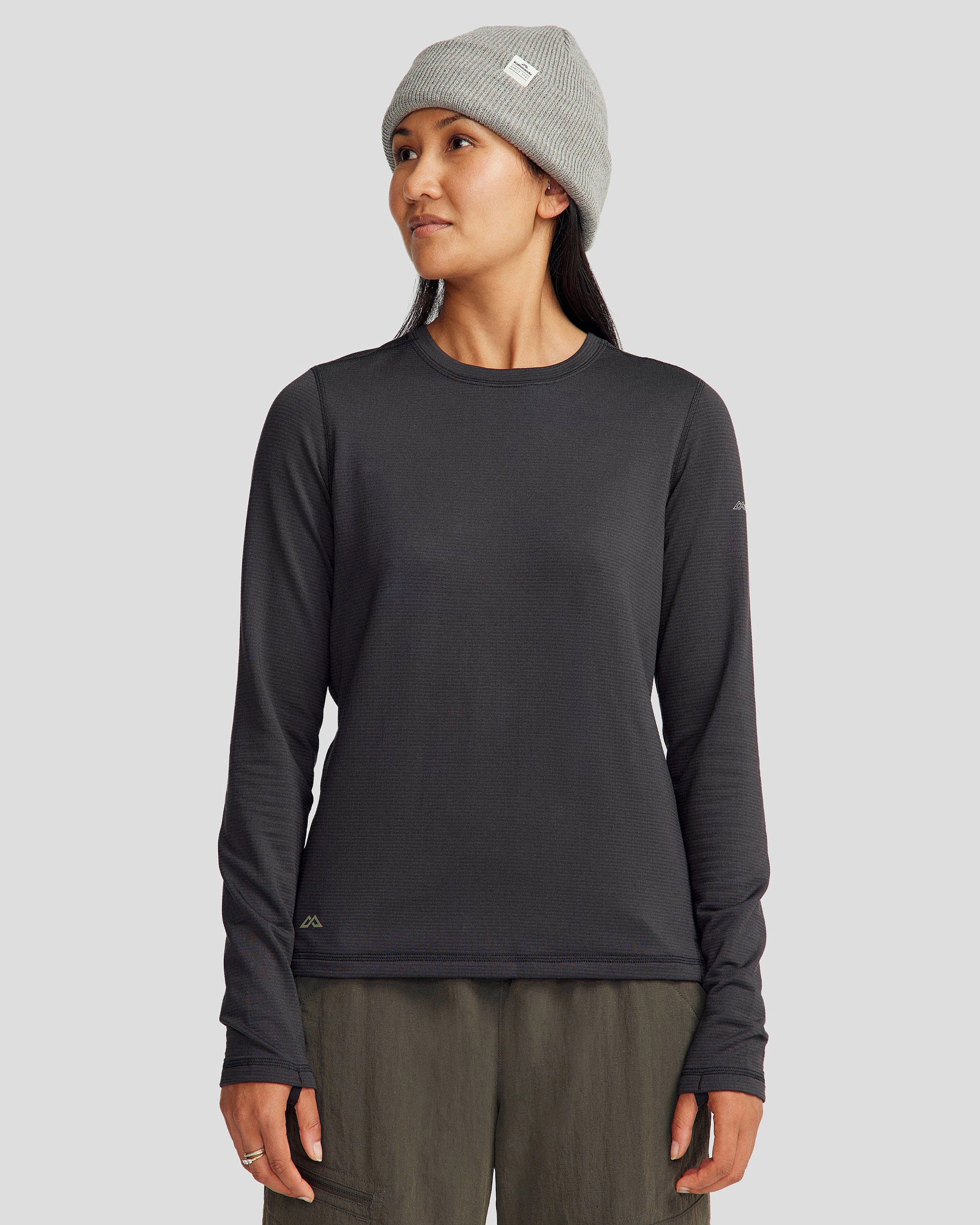 Shop Grab Offer Women'S Seeker Fleece Long Sleeve Top - Black Stingray