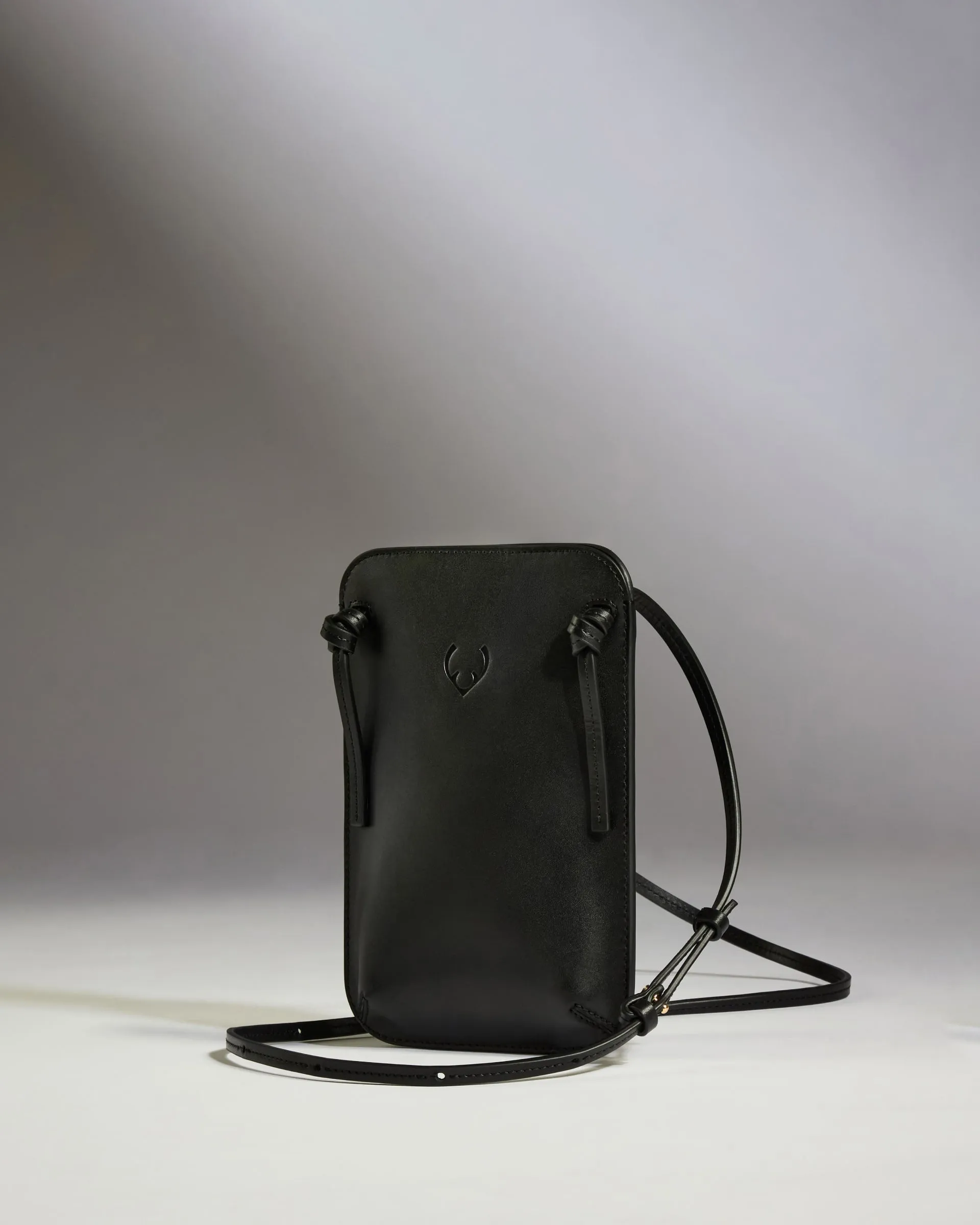 Crossbody Bag In Black Leather - Heritage Collection Limited Time Discount