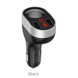 Trending Offer Today Hoco Z29 Regal Digital Display Dual Usb Car Charger