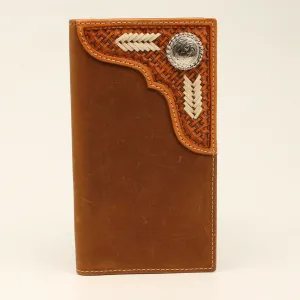 Nocona Men'S Rawhide Chevron Lacing Rodeo Wallet Instant Savings Inside