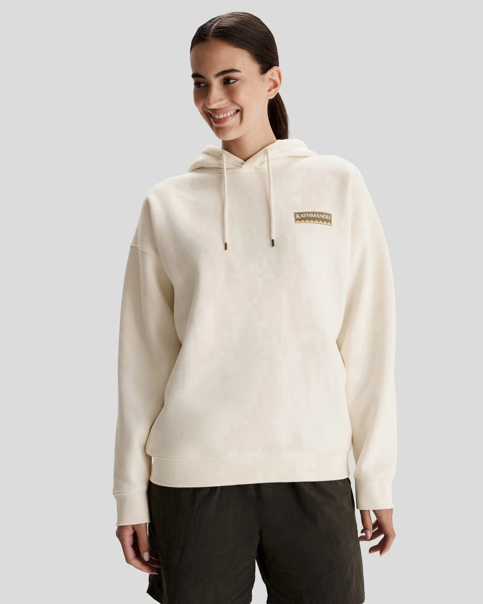 Women'S Kathmandu Heritage Logo Slouchy Hoodie - Bone Online Exclusive Deal Flash Sale Alert