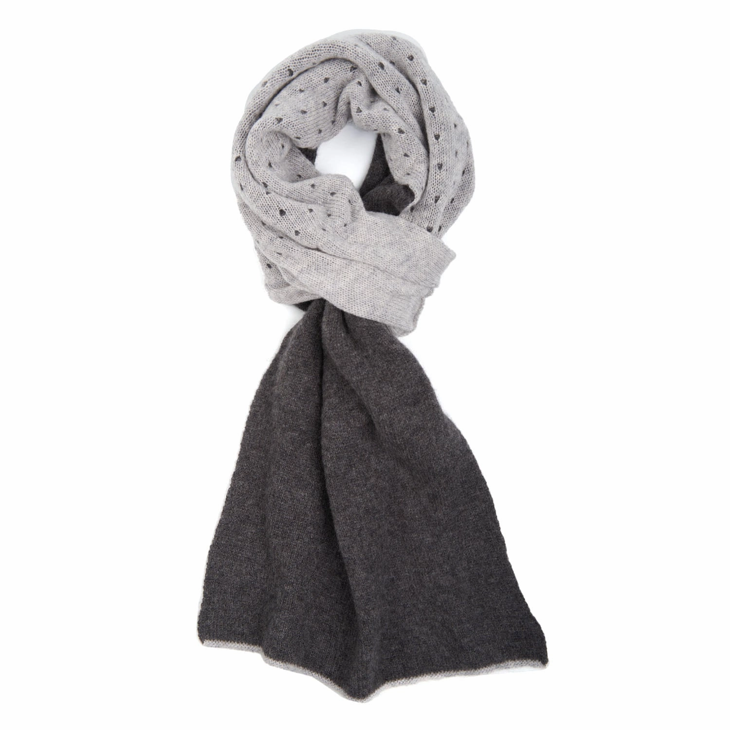 Dark And Light Gray Cashmere Neck Warmer Online Exclusive Savings Special Online Offer