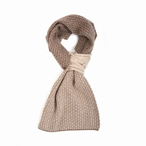 Save Today Only Weekend Sale Special Dark Brown And Beige Neck Warmer With Micro Pattern