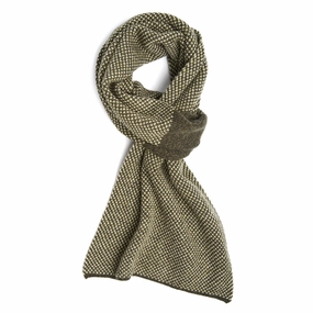 Grab Your Deal Today Todays Steal Dark Green And Beige Cashmere Neck Warmer