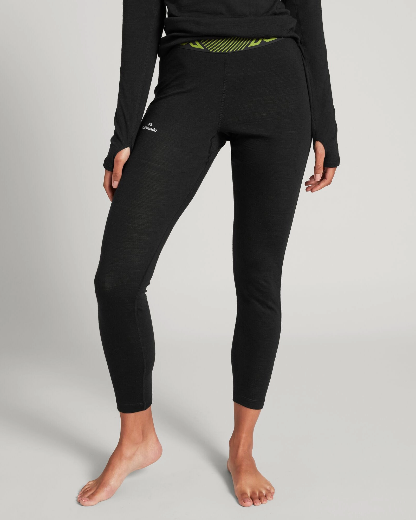 Kmdascent Women'S Leggings - Black/Icon Green Limited Time Sale Biggest Savings Now