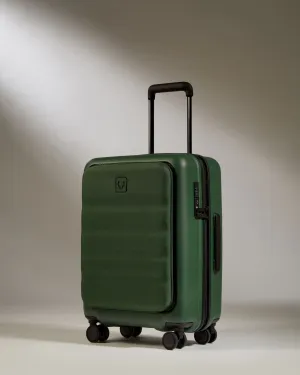 Cabin With Pocket Suitcase In Antler Green - Icon Stripe Hot Offer Inside
