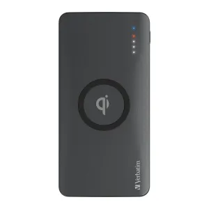 Shop Smart Save Verbatim 65936 Li-Polymer Qi, Qc &Amp; Pd 10W Wireless Charging Power Pack 10,000Mah - Grey
