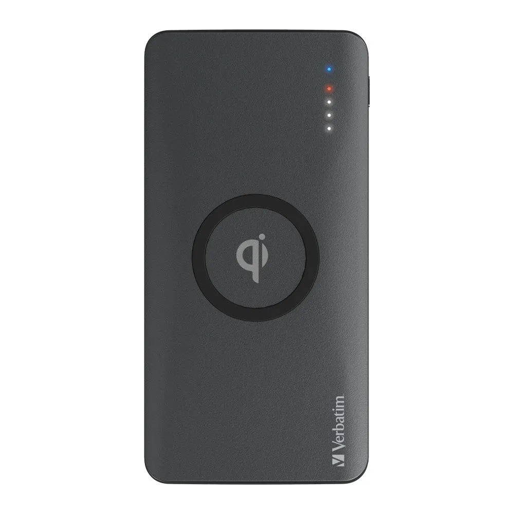 Shop Smart Save Verbatim 65936 Li-Polymer Qi, Qc &Amp; Pd 10W Wireless Charging Power Pack 10,000Mah - Grey
