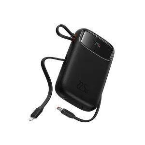 Baseus Qpow 2 Dual Cable Digital Display Fast Charge Power Bank 10000Mah 22.5W Black Hot Picks Today