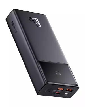 Instant Hot Deal Mega Discount Event Baseus Star Lord Digital Display Fast Charging Power Bank 20000Mah 65W (With Simple Series Charging Cable Usb To Type-C 3A 0.3M)