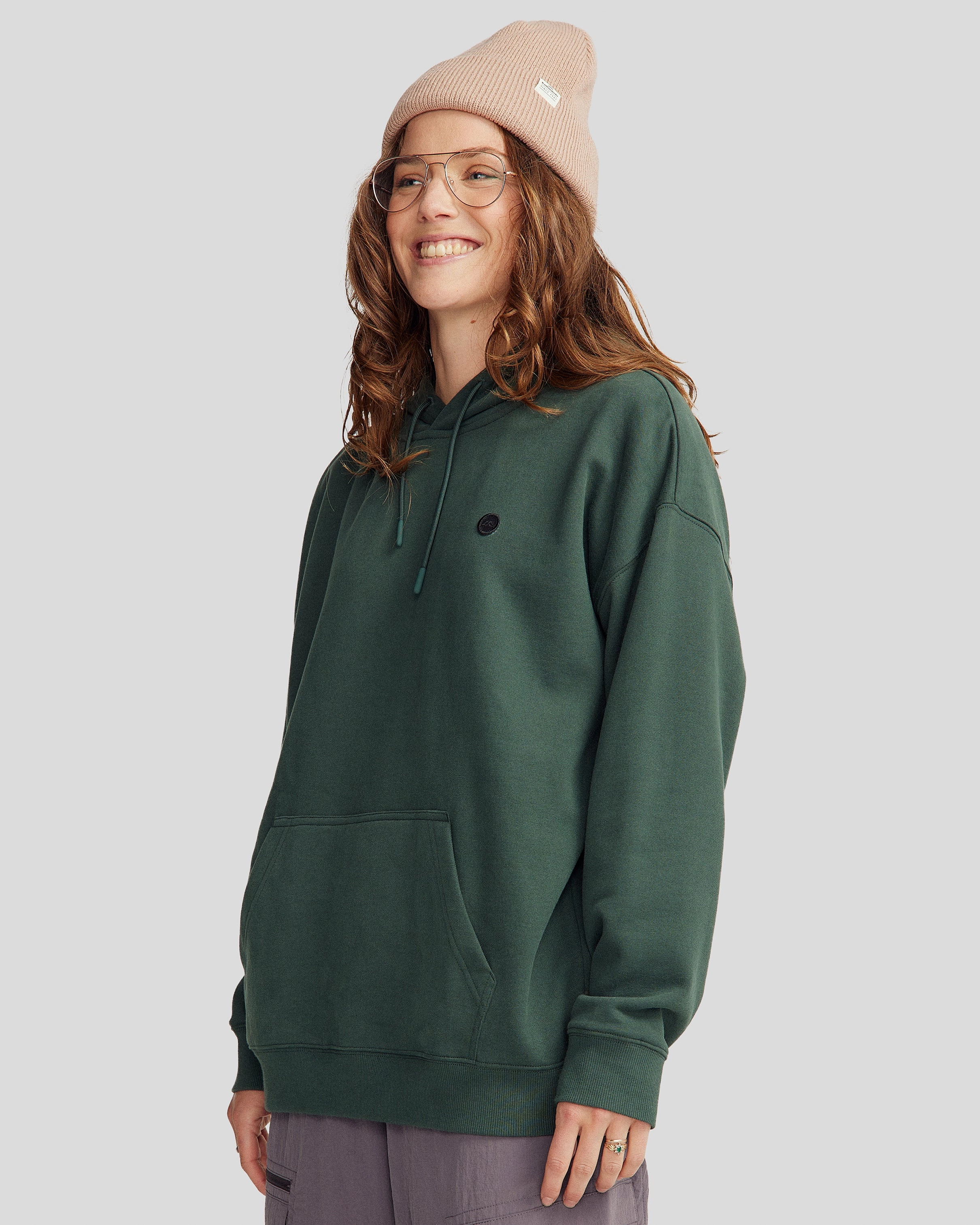 Women'S Peak Badge Slouchy Brushed Hoodie - Deep Forest Big Savings Today Gift Ideas Galore