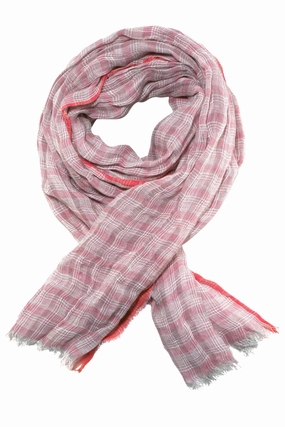 MustHave Items Shop Todays Picks Rose Coloured Scarf In Prince Of Wales Check
