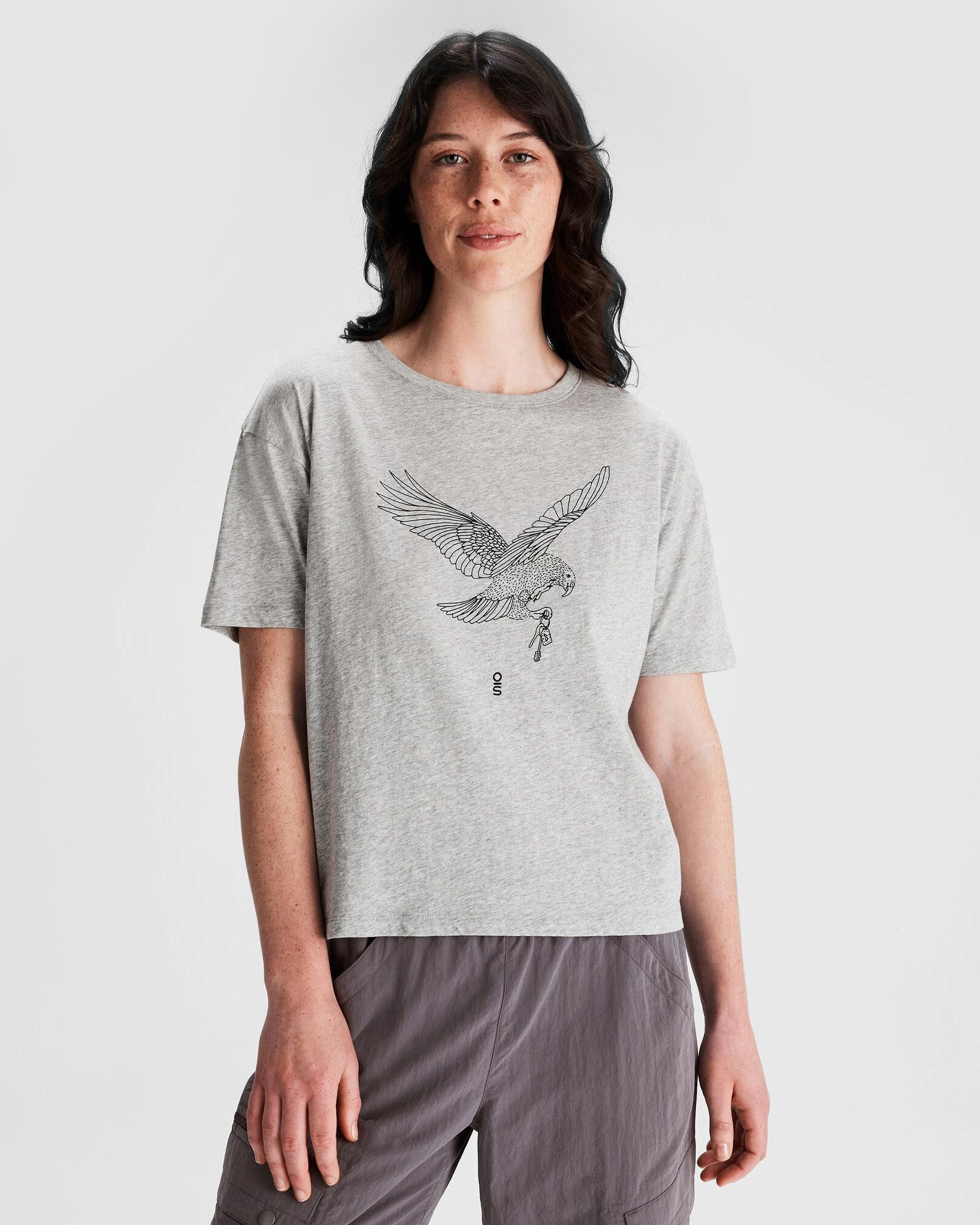 Dont Miss This Offer Women'S O.Smither Organic Cotton T-Shirt - Light Grey Marle