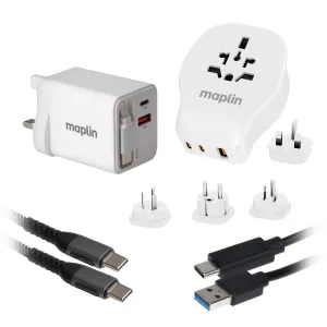 Maplin Travel Adapter & Wall Charger Kit Steal the Deal Now