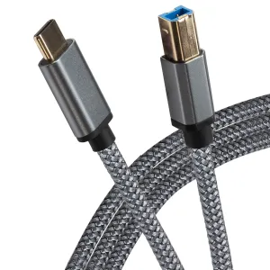 Hot Deal Alert Best Price Online Maplin Usb-C To Usb-B Braided Cable - Grey, 5M