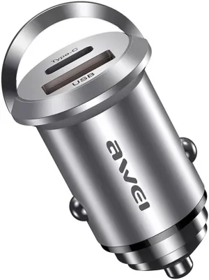 Awei C-708 Pd 45W Usb   Type-C / Usb-C Mini Car Charger Grab the Deal Now