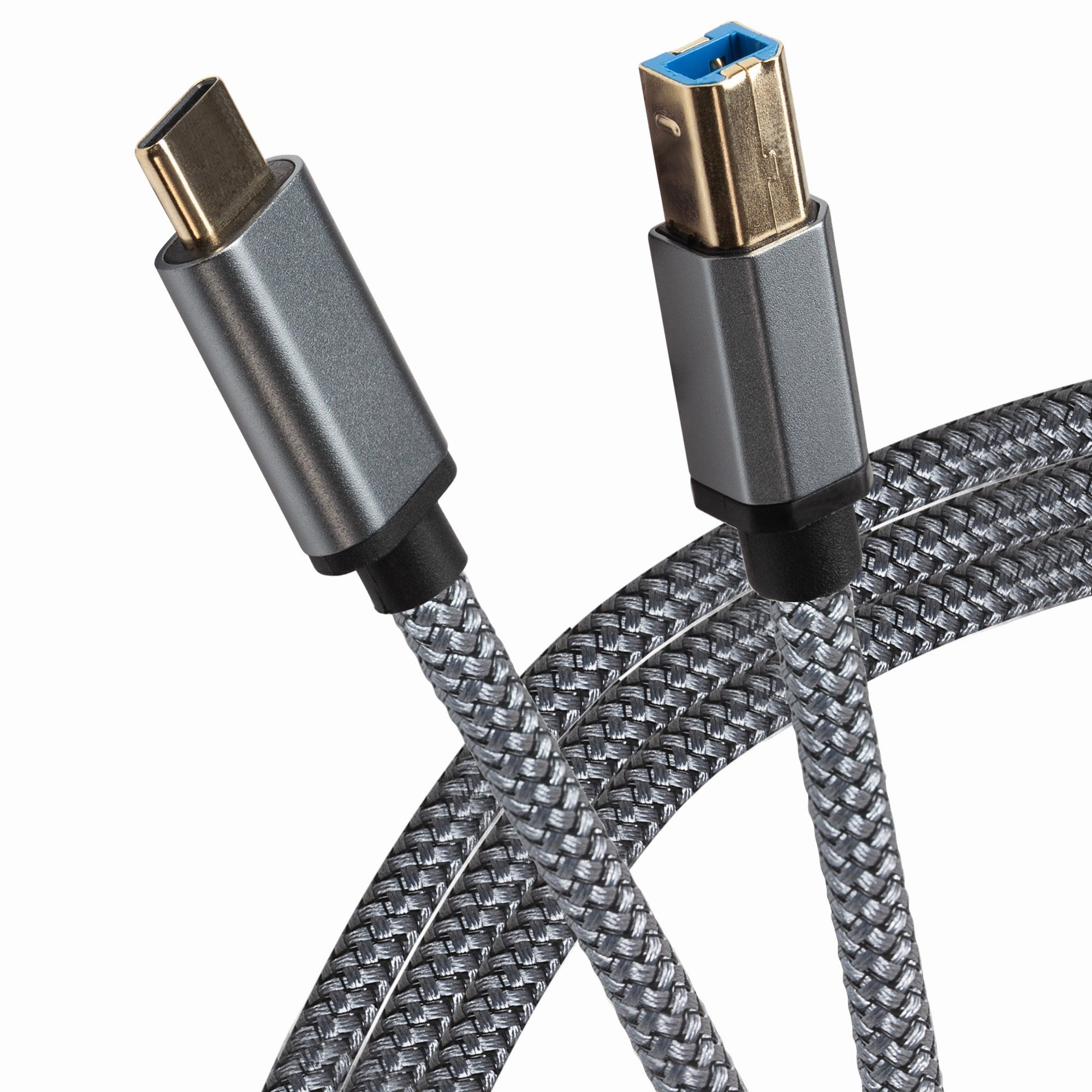 Hot Deal Alert Best Price Online Maplin Usb-C To Usb-B Braided Cable - Grey, 5M