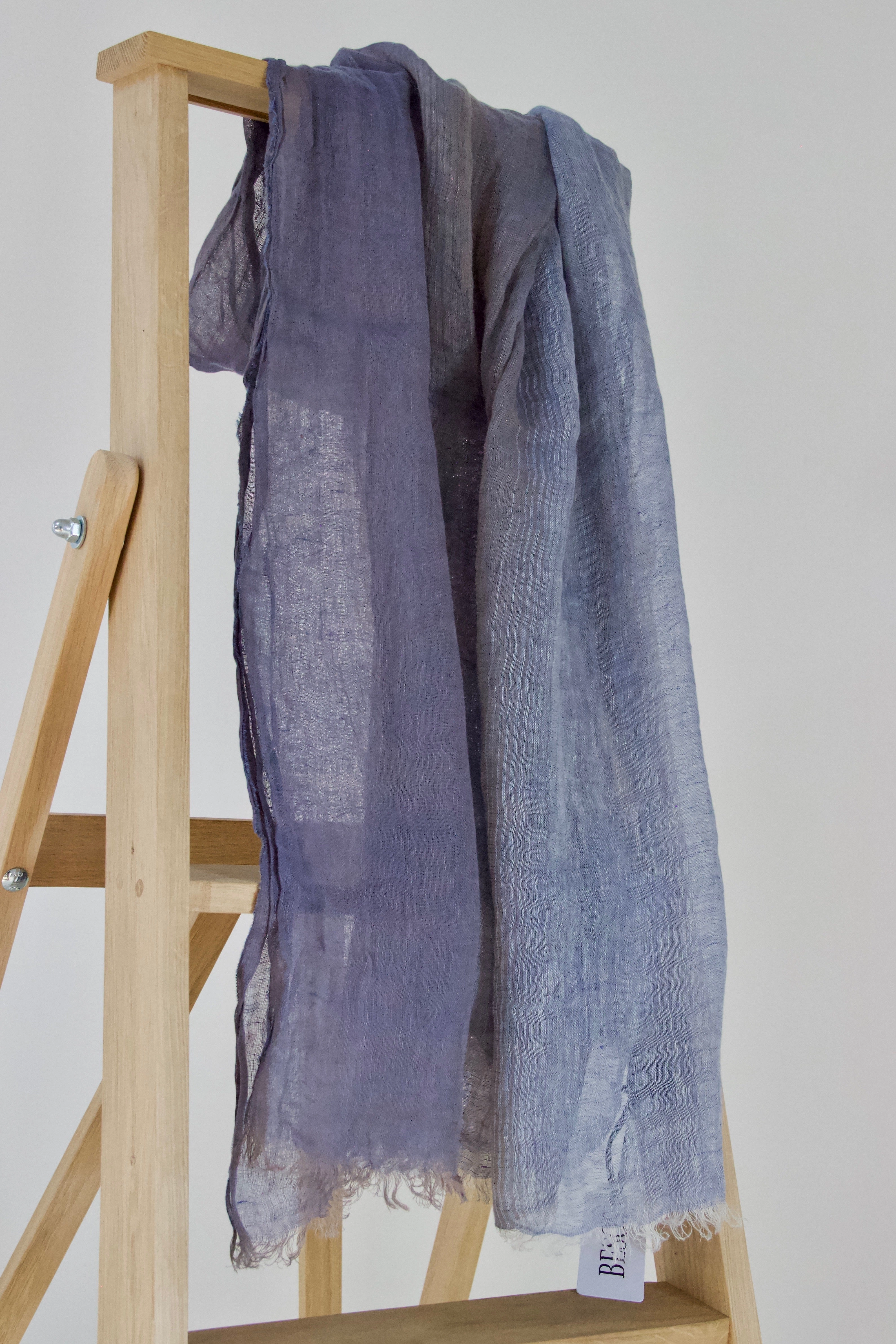 MustHave Gift Ideas Exclusive Large Blue Scarf In Linen