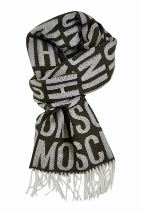 Army Green Merino Scarf Moschino Today Only Special Big Clearance Event