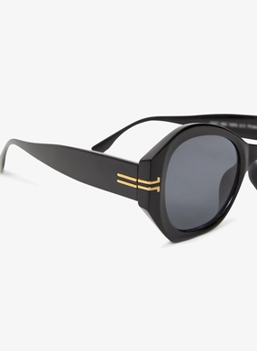 Surprise Offer Now Trendy Picks Today Gold Metallic Stripe Detail Sunglasses