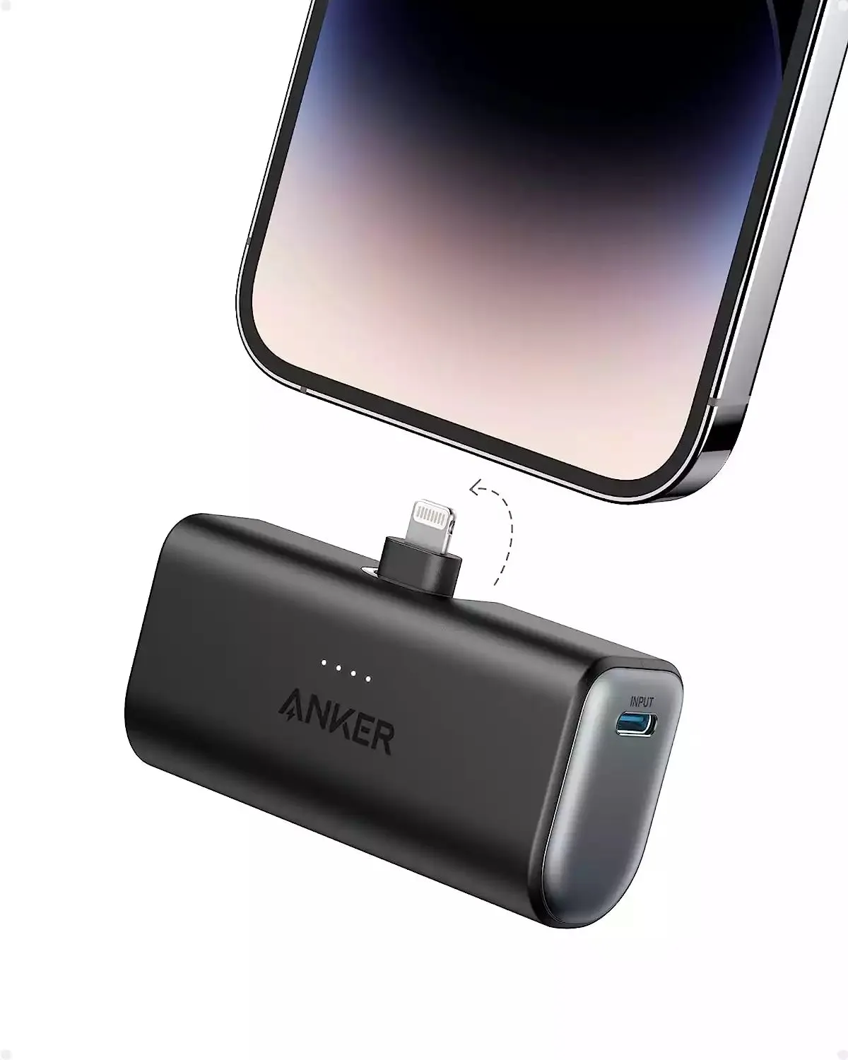 Anker Nano Power Bank (12W Built-In Lightning Connector) - Black Flash Discount Today