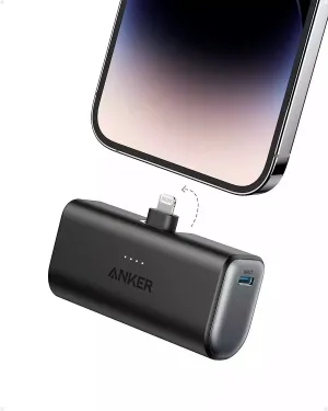Anker Nano Power Bank (12W Built-In Lightning Connector) - Black Flash Discount Today