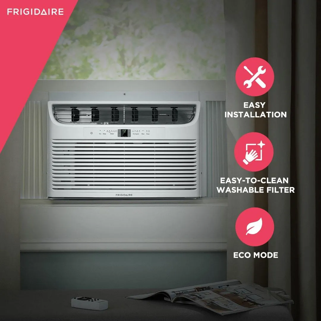 Frigidaire FHWH112WA1 Frigidaire 11,000 Btu Window Air Conditioner With Supplemental Heat And Slide Out Chassis