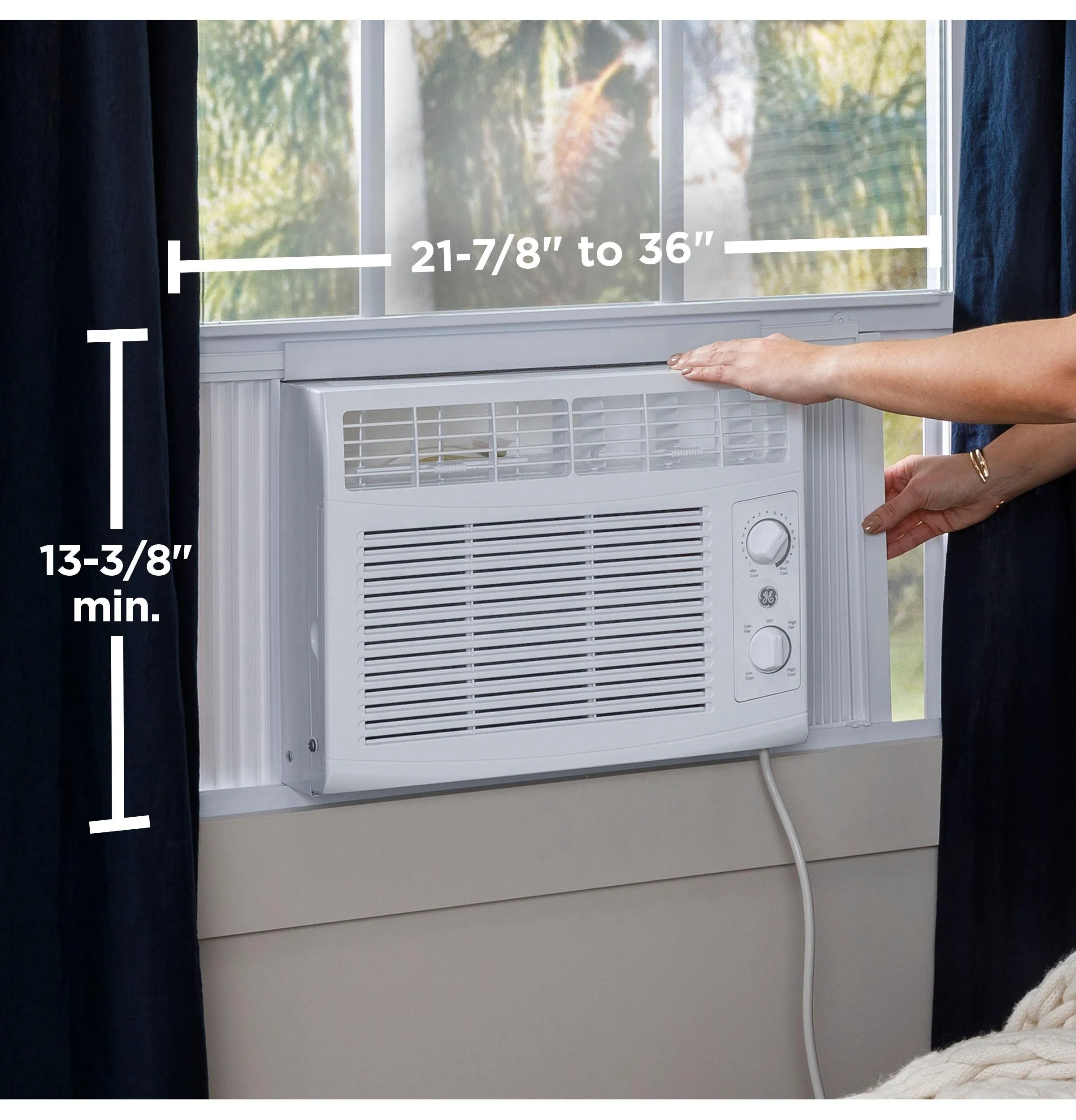 Ge Appliances AHEC05AC Ge? 5,000 Btu Mechanical Window Air Conditioner For Small Rooms Up To 150 Sq Ft.