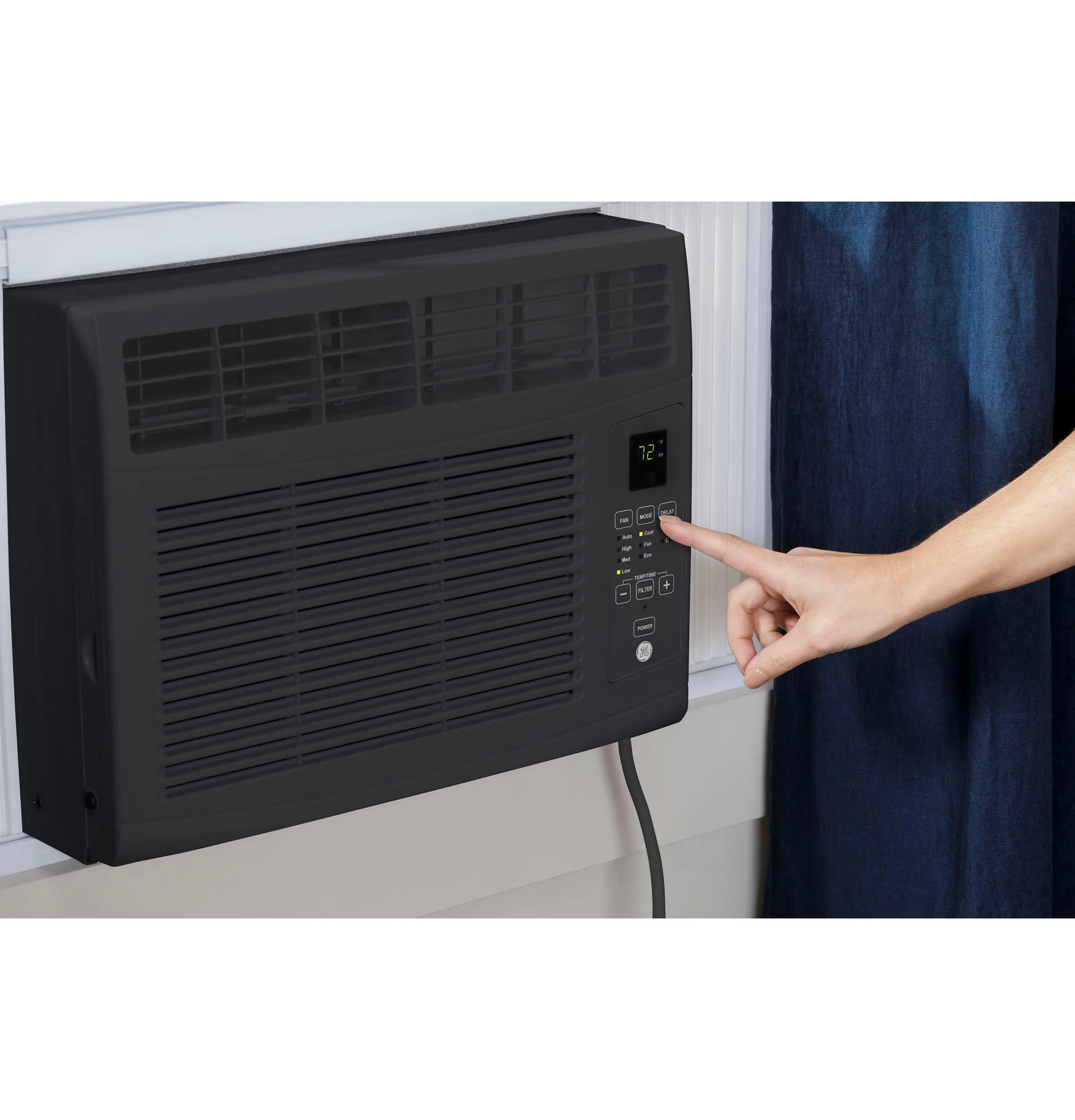Ge Appliances AHEF06BC Ge? 6,000 Btu Electronic Window Air Conditioner For Small Rooms Up To 250 Sq Ft., Black
