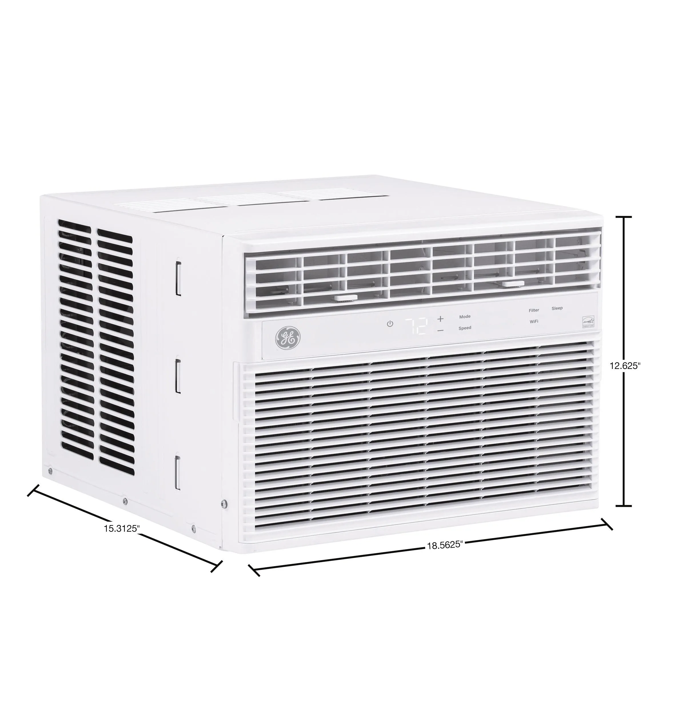 Ge Appliances AHEK08AC Ge? Energy Star? 8,000 Btu Smart Electronic Window Air Conditioner For Medium Rooms Up To 350 Sq. Ft.