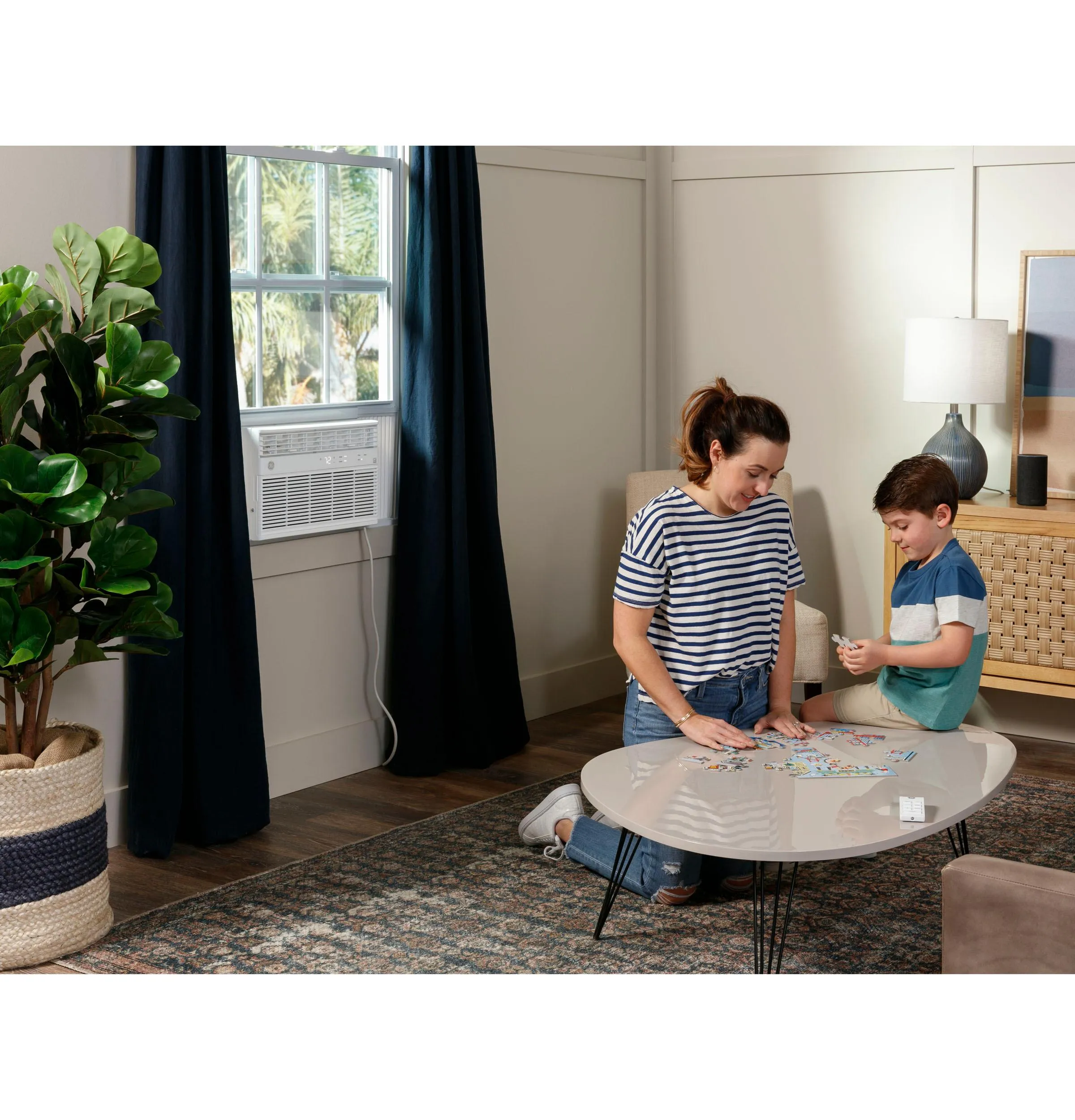 Ge Appliances AHEK08AC Ge? Energy Star? 8,000 Btu Smart Electronic Window Air Conditioner For Medium Rooms Up To 350 Sq. Ft.