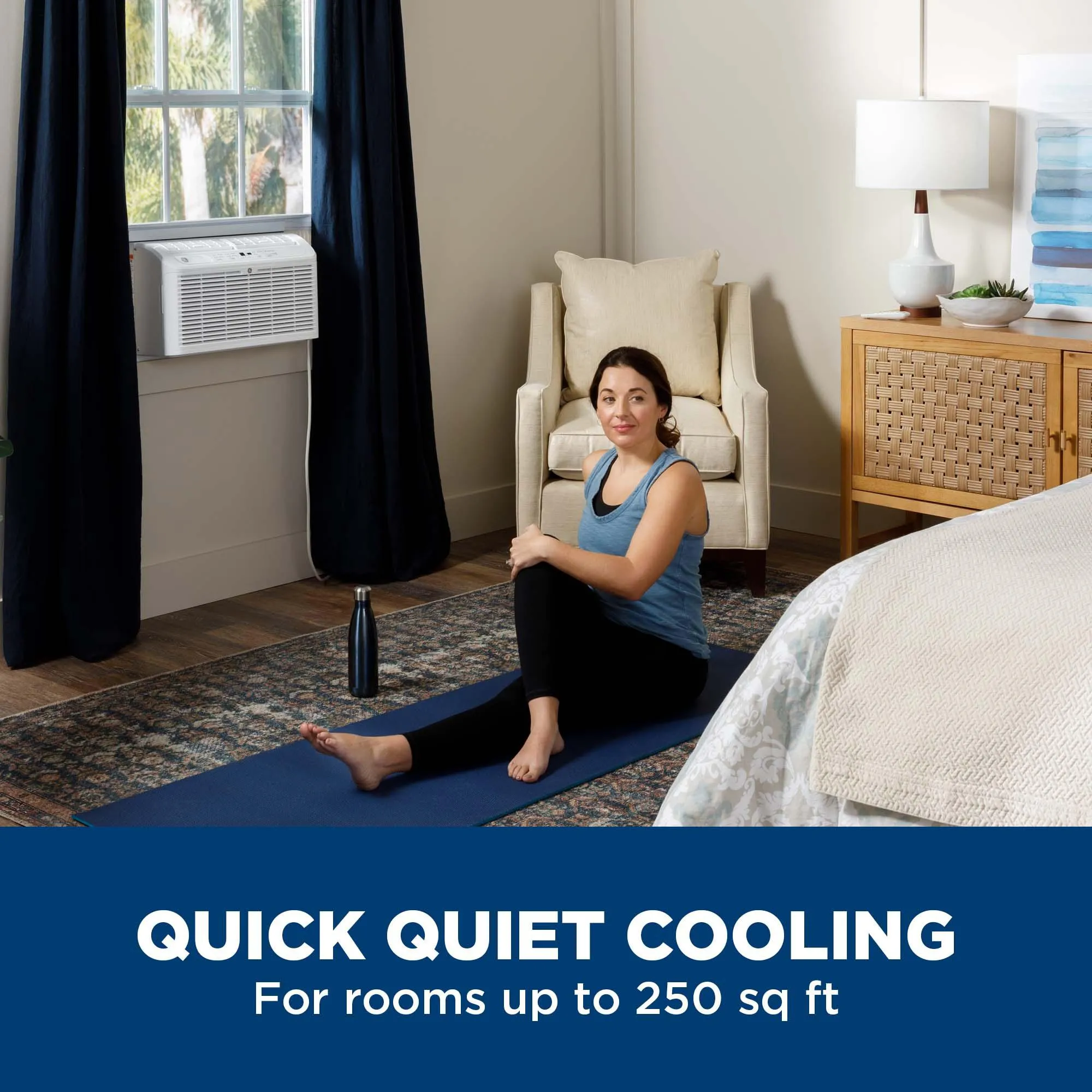 Ge Appliances AHEL06BB Ge? 6,200 Btu Ultra Quiet Window Air Conditioner For Small Rooms Up To 250 Sq. Ft.