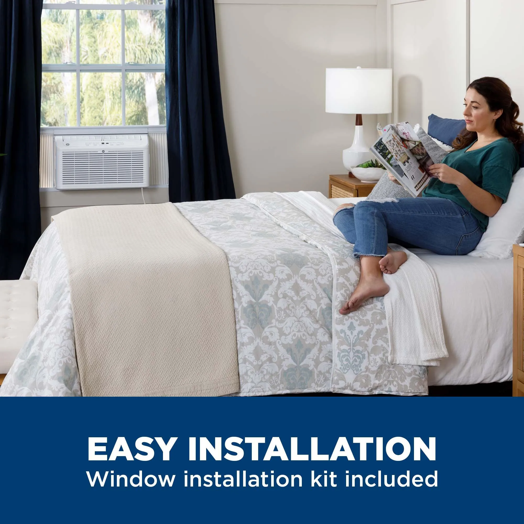 Ge Appliances AHEL06BB Ge? 6,200 Btu Ultra Quiet Window Air Conditioner For Small Rooms Up To 250 Sq. Ft.