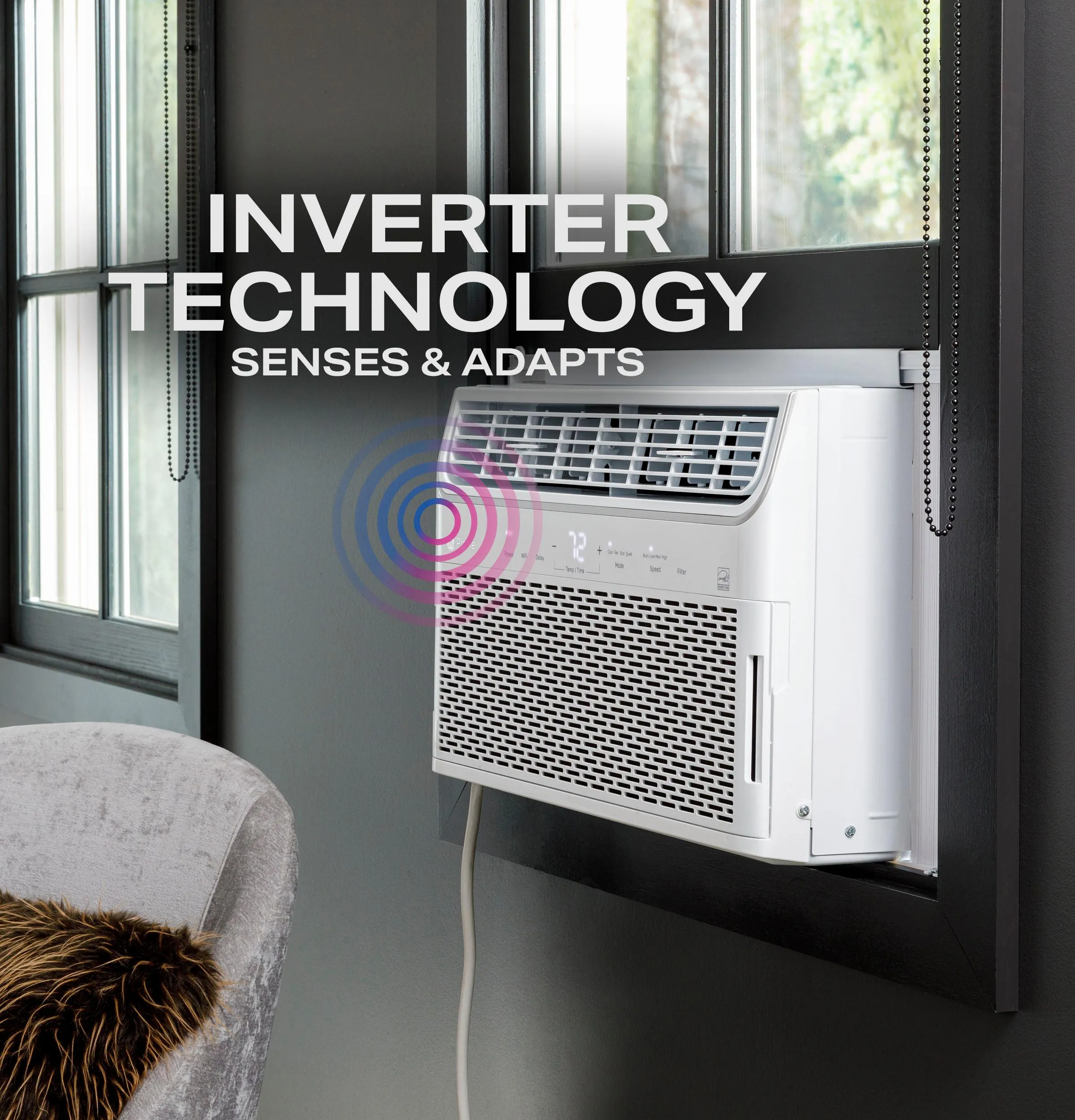 Ge Appliances AHTR14AC Ge Profile&#8482; 13,500 Btu Inverter Smart Ultra Quiet Window Air Conditioner For Large Rooms Up To 700 Sq. Ft., Energy Star?