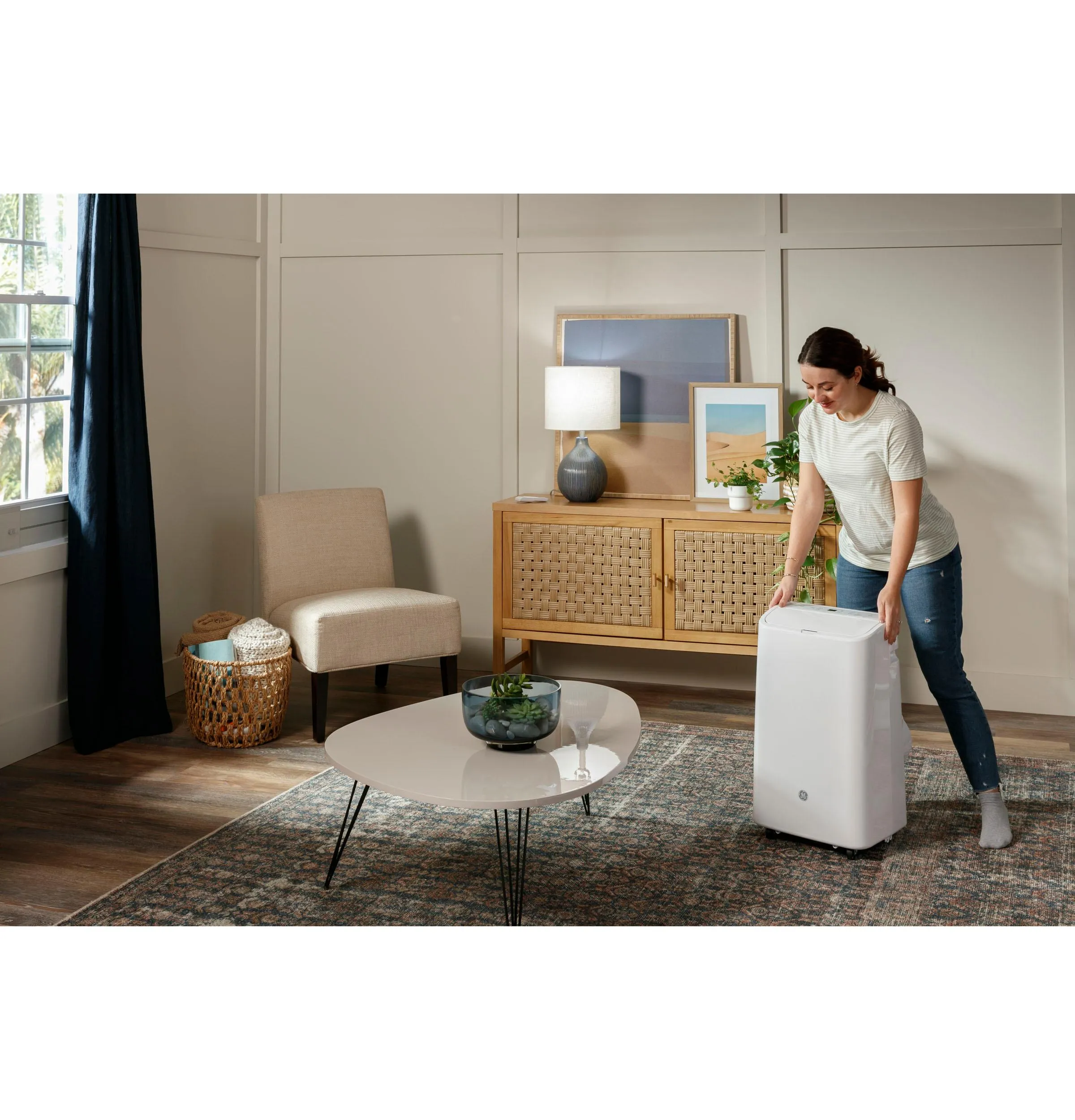 Ge Appliances APCD08JASW Ge? 8,500 Btu Portable Air Conditioner With Dehumifier And Remote, White