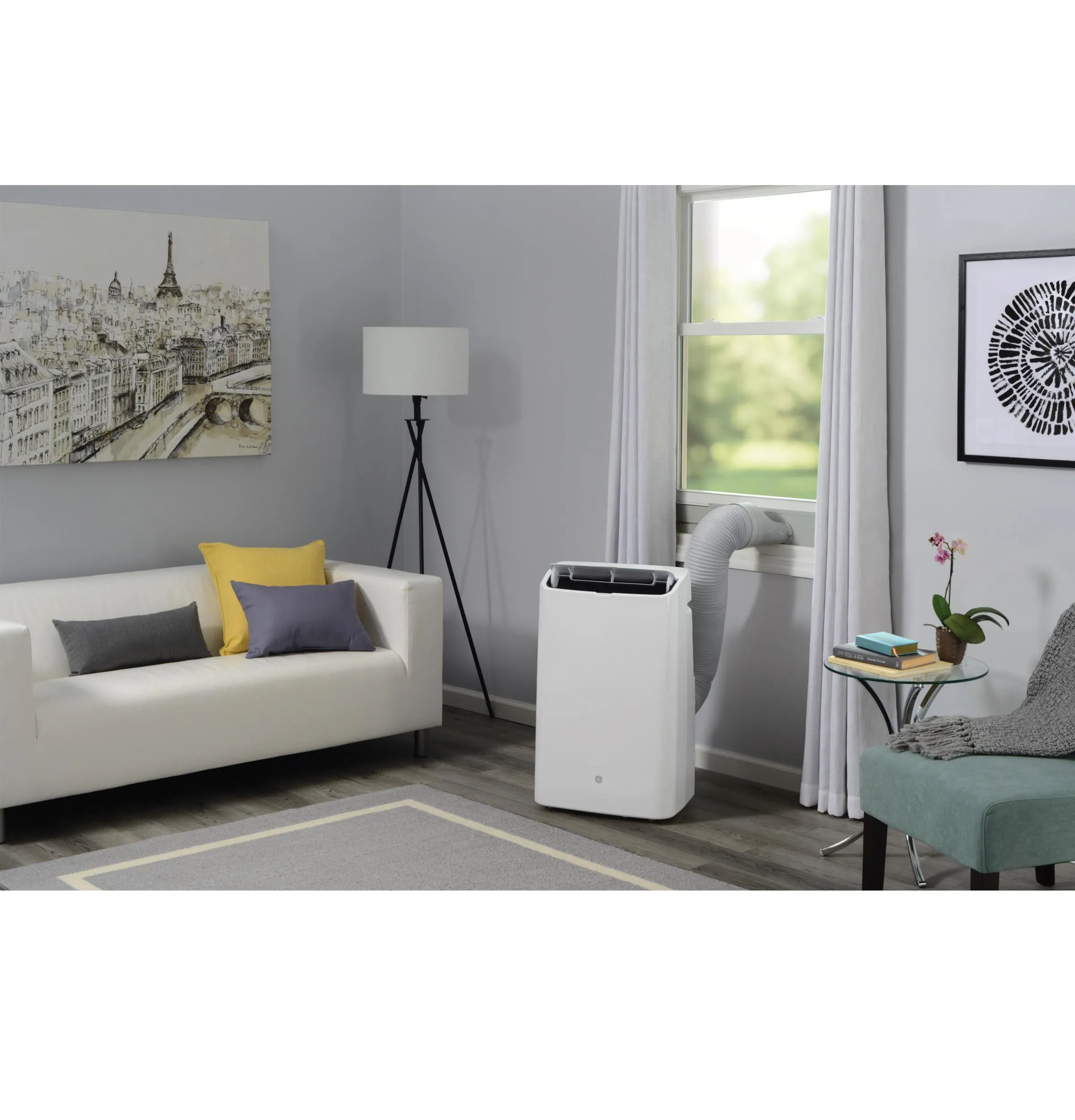 Ge Appliances APCD08JASW Ge? 8,500 Btu Portable Air Conditioner With Dehumifier And Remote, White