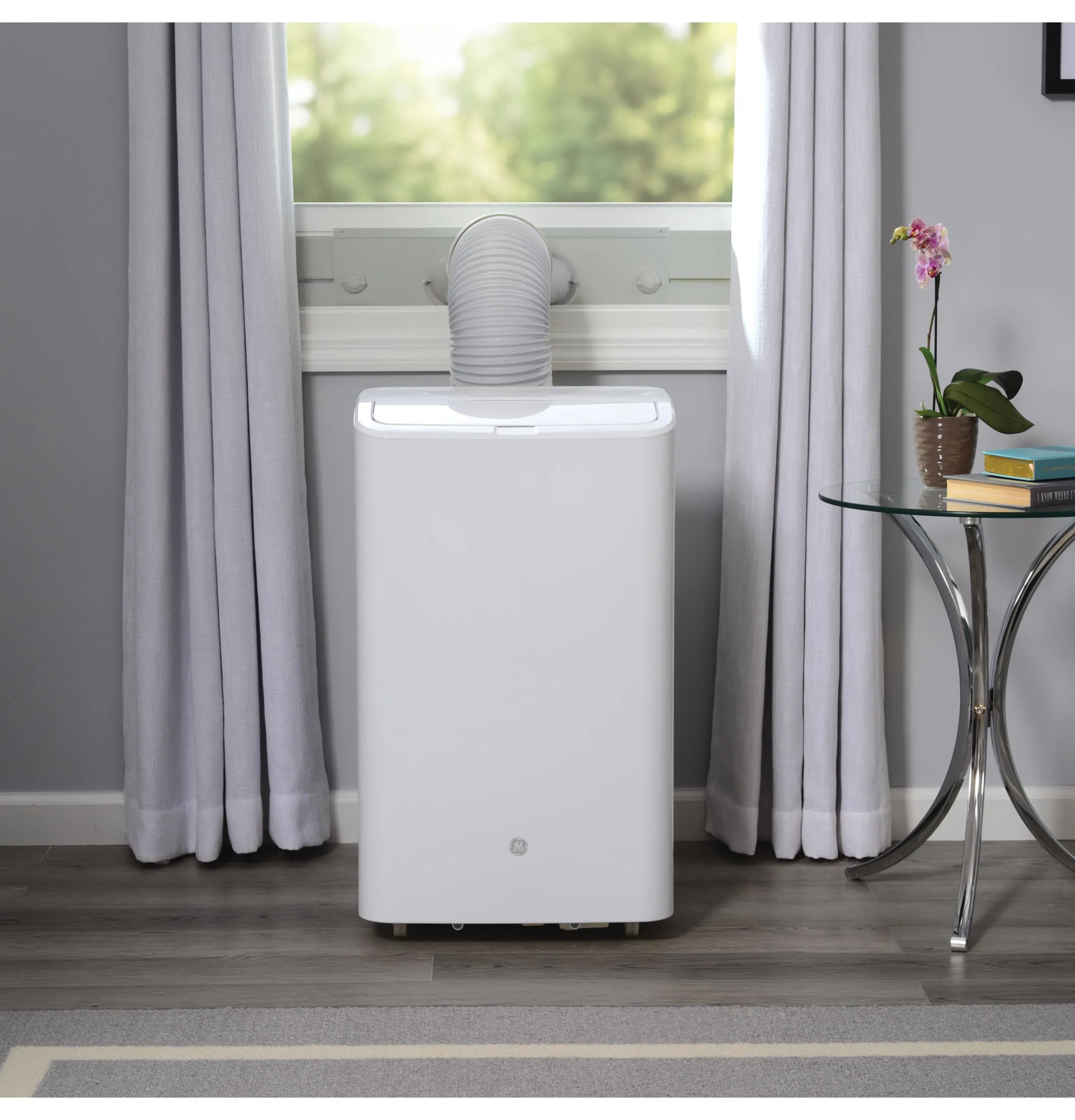 Ge Appliances APCD08JASW Ge? 8,500 Btu Portable Air Conditioner With Dehumifier And Remote, White