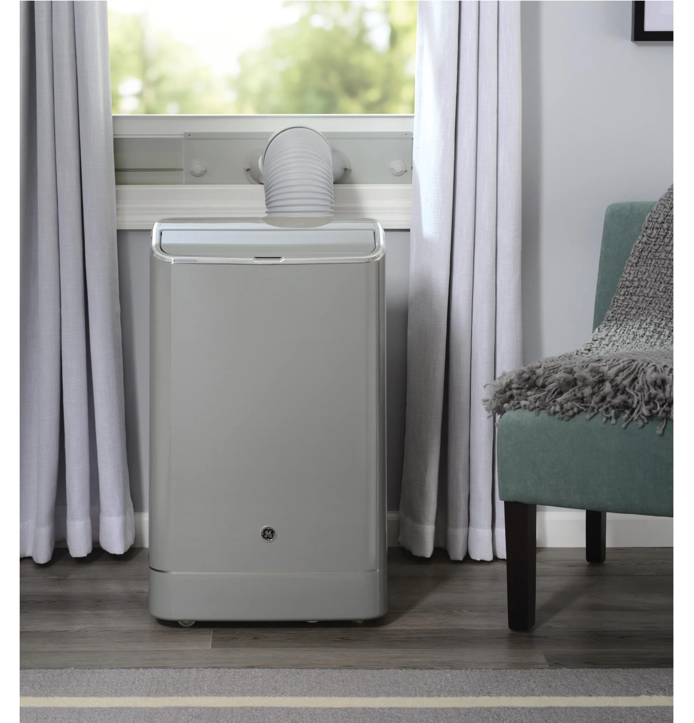 Ge Appliances APCD10JASG Ge? 10,500 Btu Portable Air Conditioner With Dehumidifier And Remote, Grey