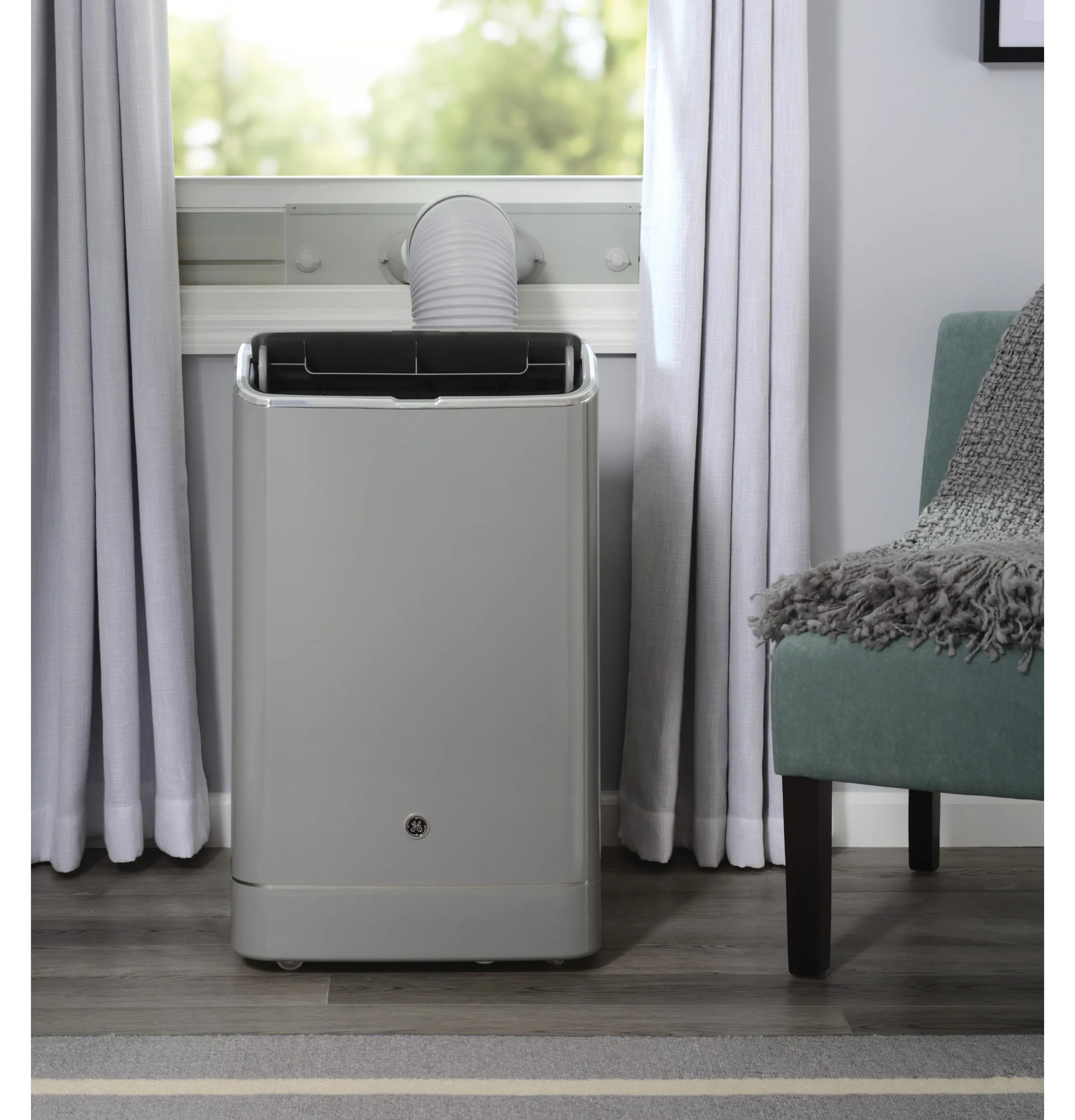Ge Appliances APCD10JASG Ge? 10,500 Btu Portable Air Conditioner With Dehumidifier And Remote, Grey