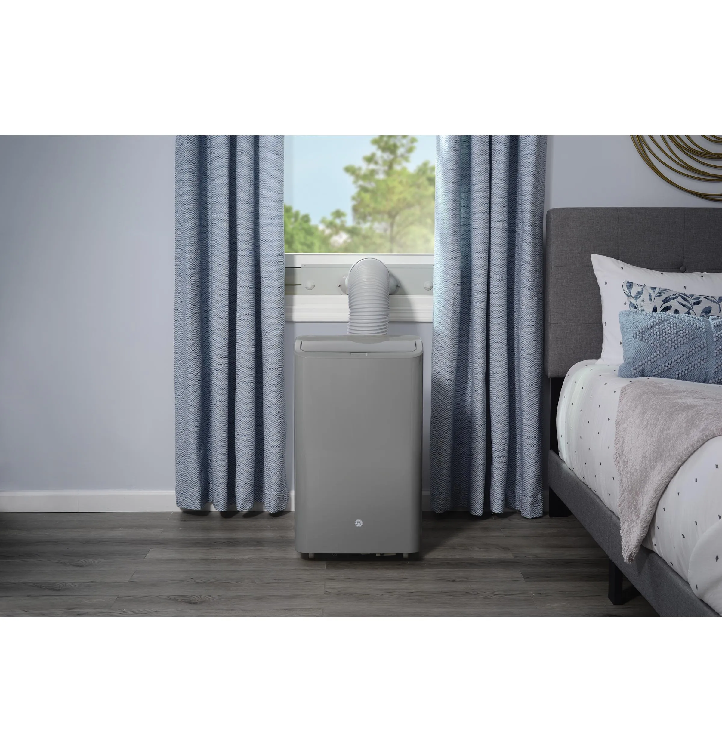Ge Appliances APSD08JASG Ge? 8,500 Btu Heat/Cool Portable Air Conditioner With Dehumidifier And Remote, Grey
