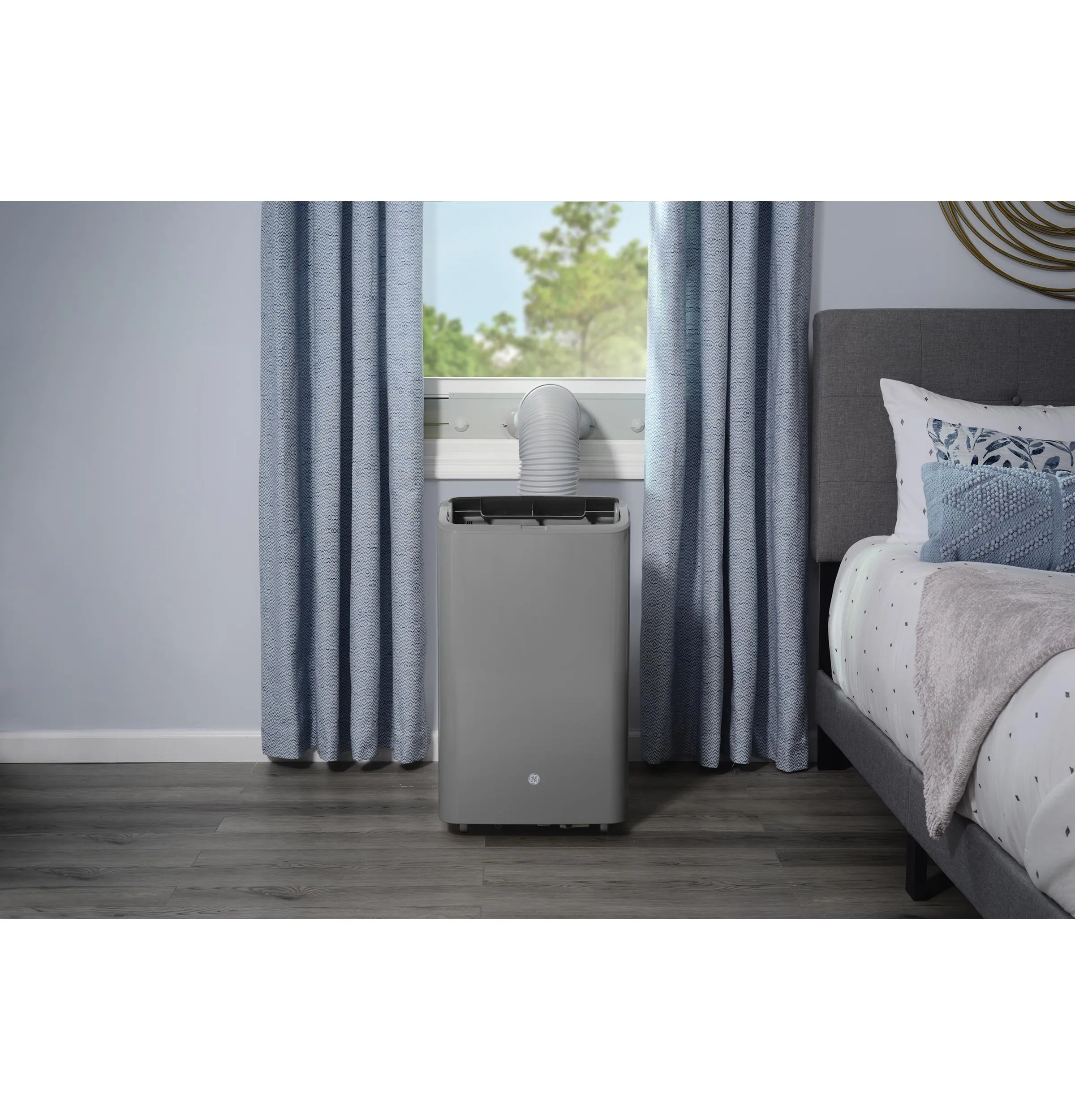 Ge Appliances APWD07JASG Ge? 7,500 Btu Smart Portable Air Conditioner With Dehumidifier And Remote, Grey
