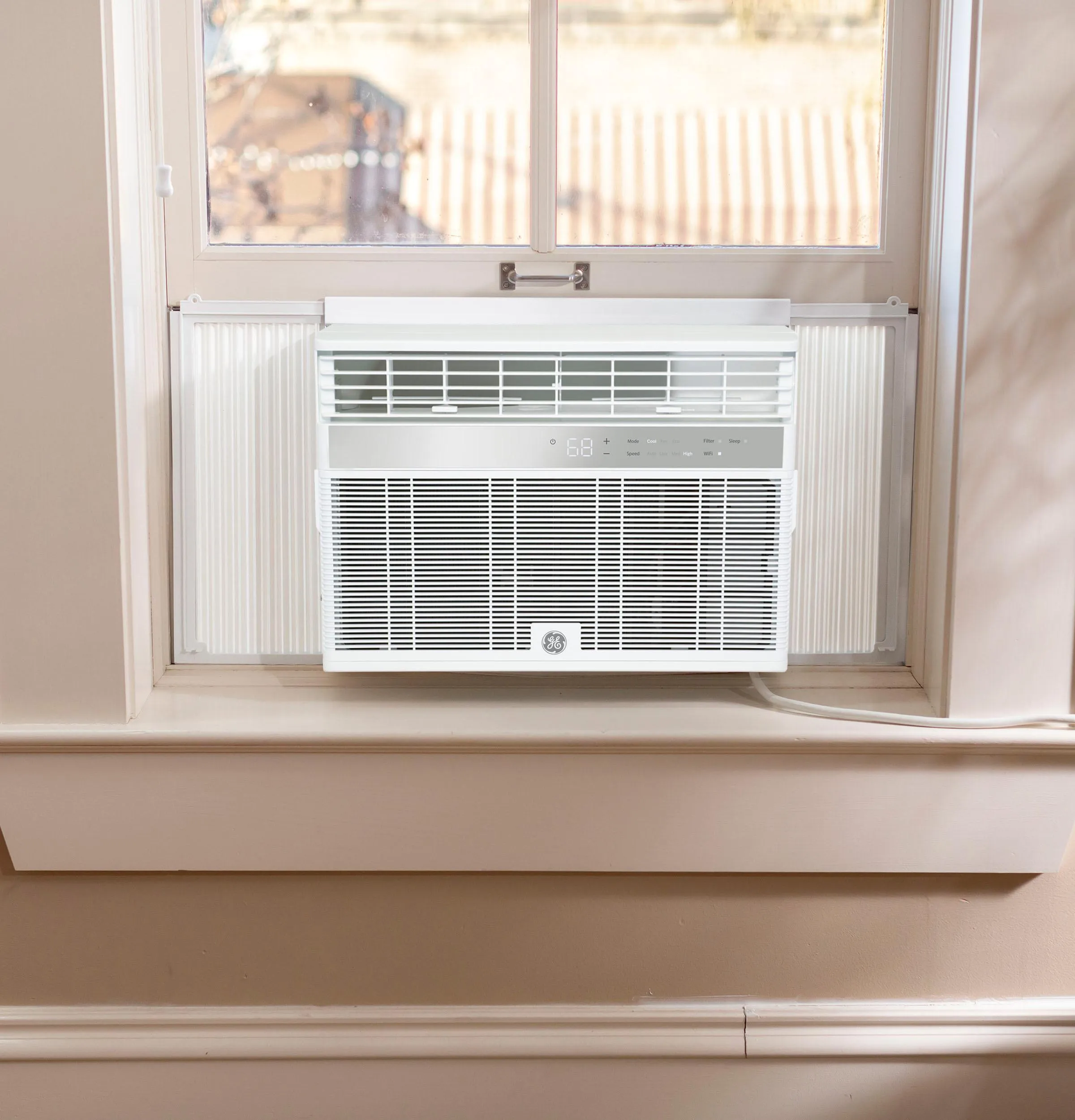 Ge Appliances AWCS12WWF Ge? 12,000 Btu Smart Electronic Window Air Conditioner For Large Rooms Up To 550 Sq. Ft.