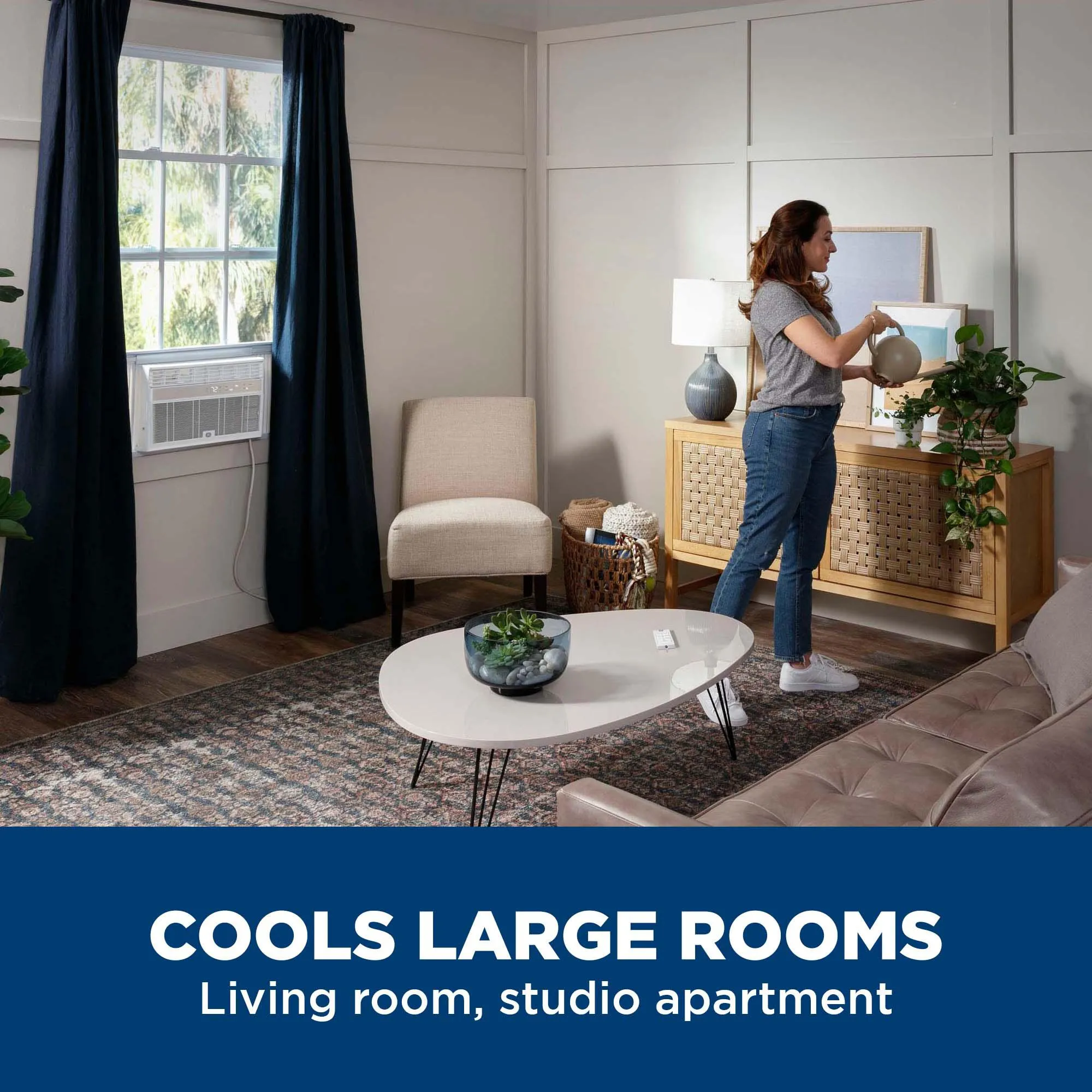 Ge Appliances AWCS12WWF Ge? 12,000 Btu Smart Electronic Window Air Conditioner For Large Rooms Up To 550 Sq. Ft.
