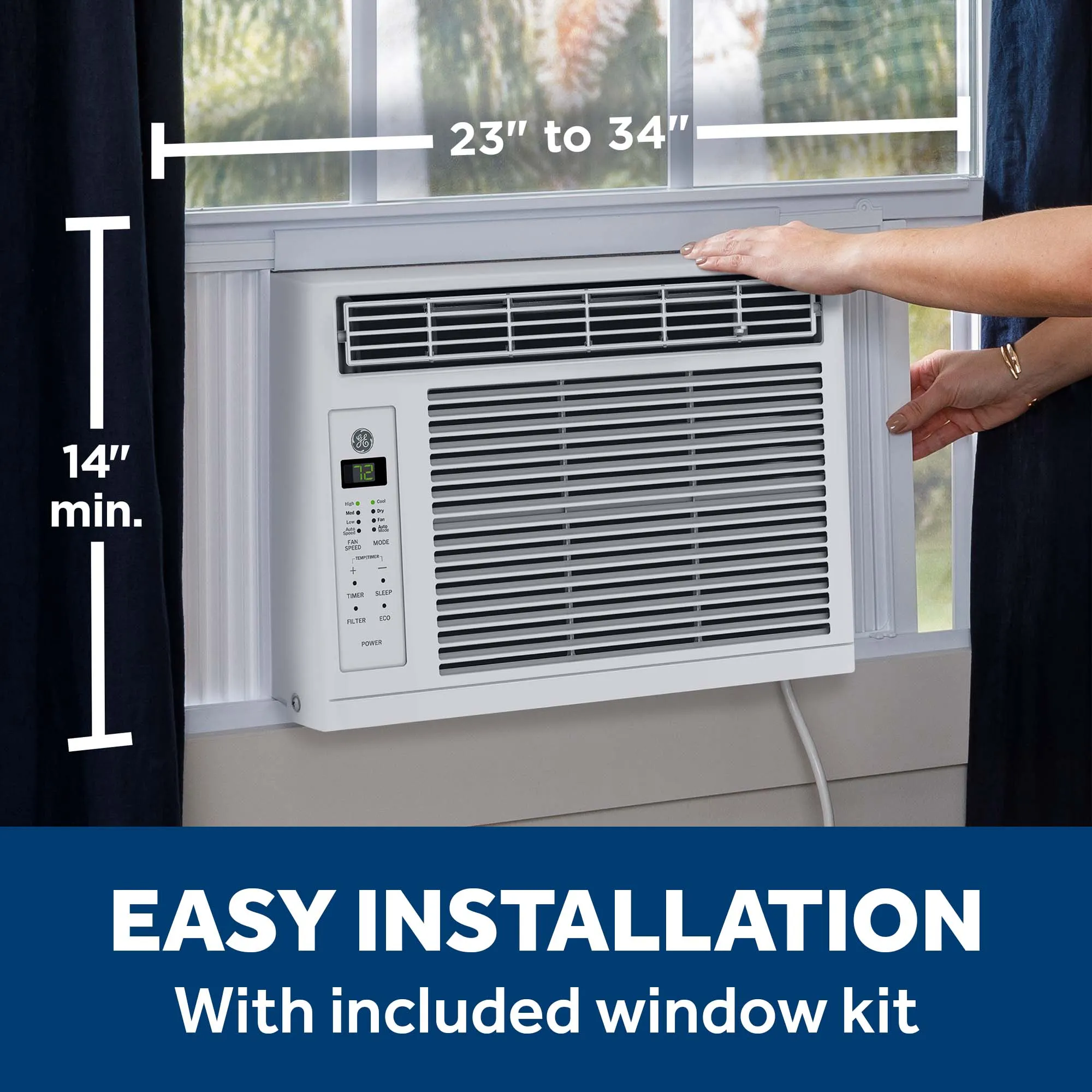 Ge Appliances AWES06BWF Ge? 6,000 Btu Electronic Window Air Conditioner For Small Rooms Up To 250 Sq Ft.