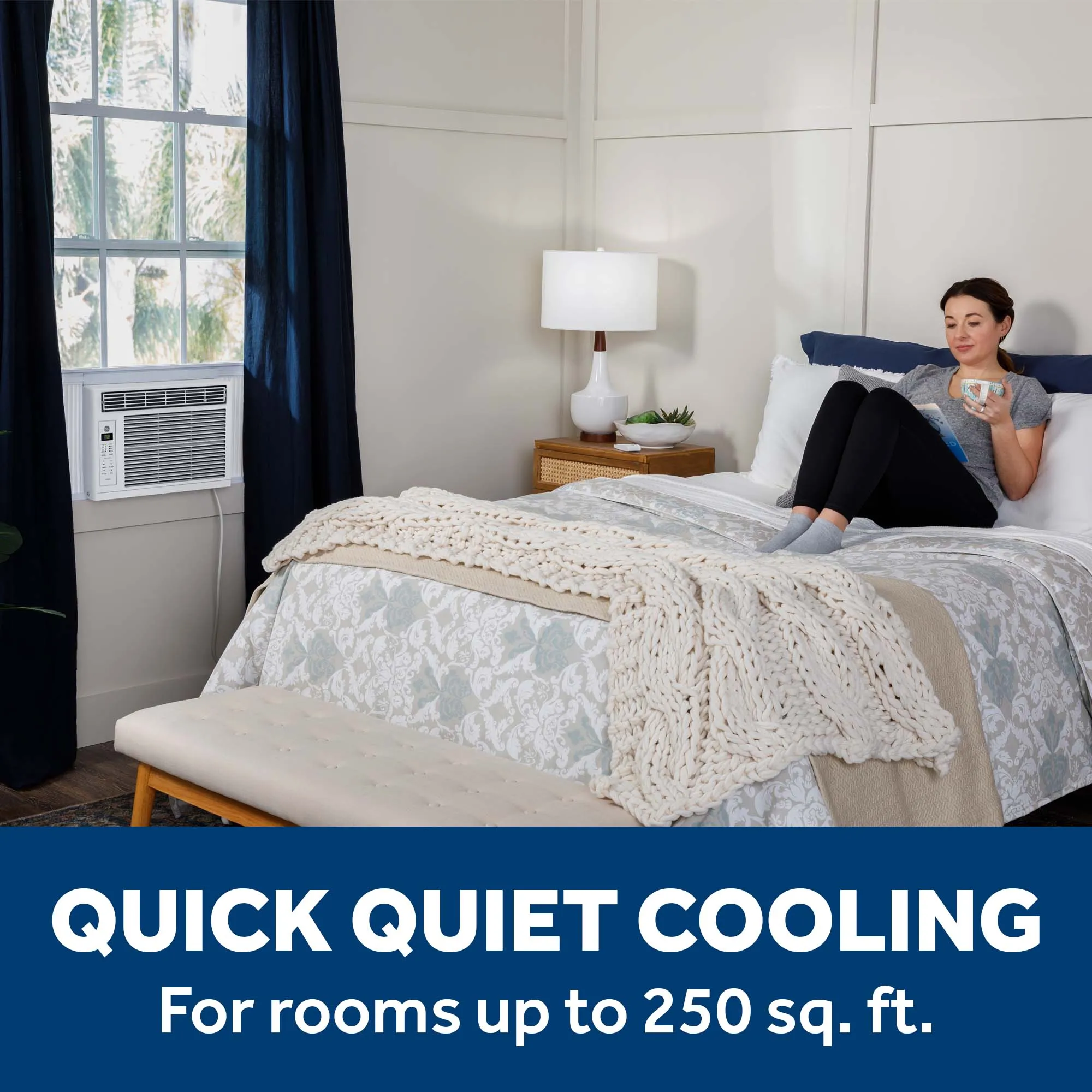 Ge Appliances AWES06BWF Ge? 6,000 Btu Electronic Window Air Conditioner For Small Rooms Up To 250 Sq Ft.