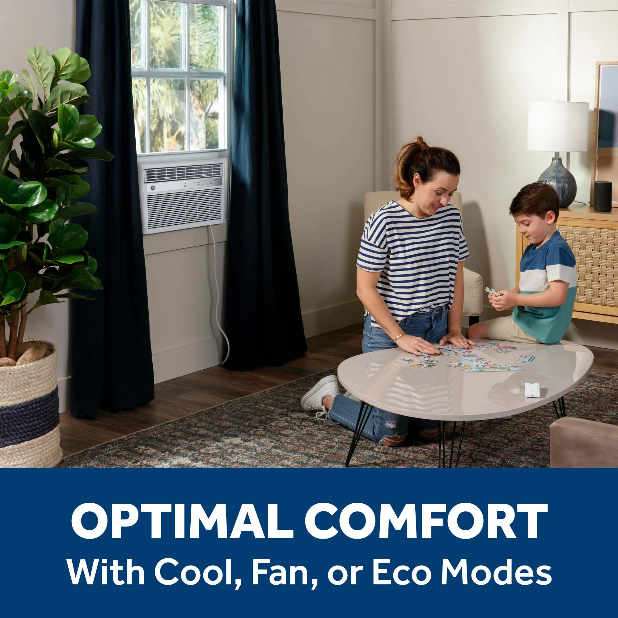 Ge Appliances AWES08WWF Ge? 8,000 Btu Smart Electronic Window Air Conditioner For Medium Rooms Up To 350 Sq. Ft.