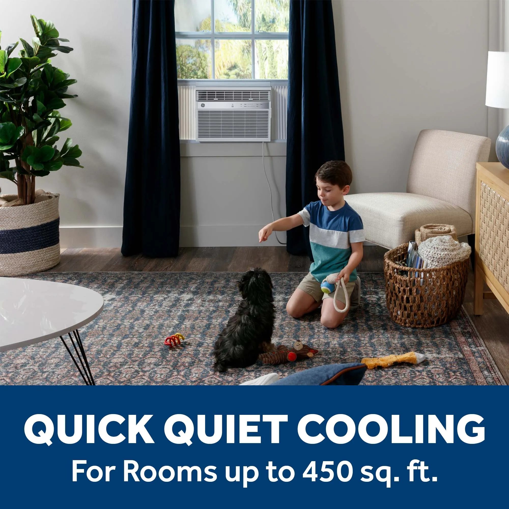 Ge Appliances AWES10WWF Ge? 10,000 Btu Smart Electronic Window Air Conditioner For Medium Rooms Up To 450 Sq. Ft.