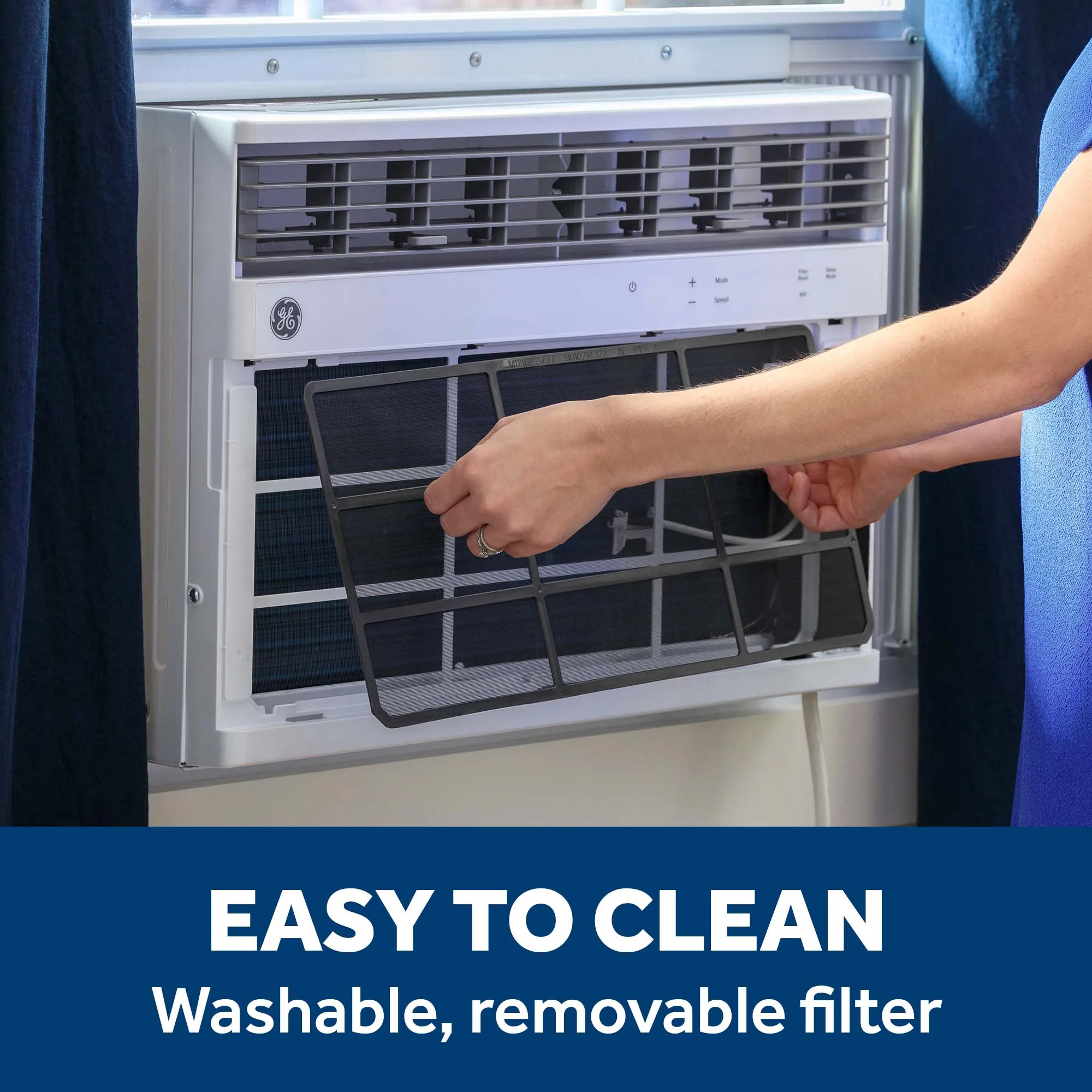 Ge Appliances AWGH18WWF Ge? 18,000 Btu Smart Heat/Cool Electronic Window Air Conditioner For Extra-Large Rooms Up To 1000 Sq. Ft.